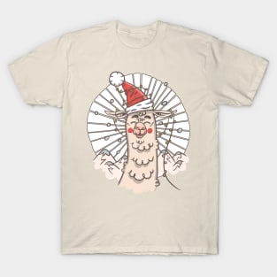 Santa Llama T-Shirt